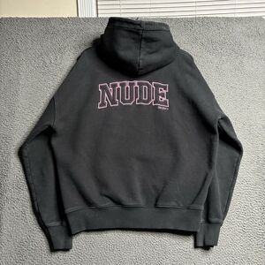 Nude Project Mens Hoodie Size Large Embroidered Logo Double Sided Designer